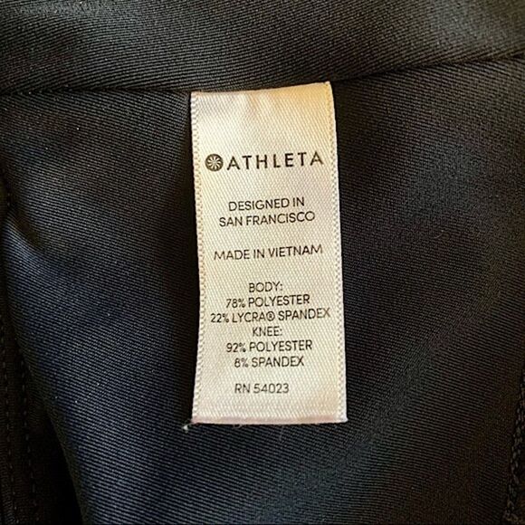 Athleta Blue Multicolor Geometric 8” Rise Mesh Crop Leggings - Picture 5 of 10